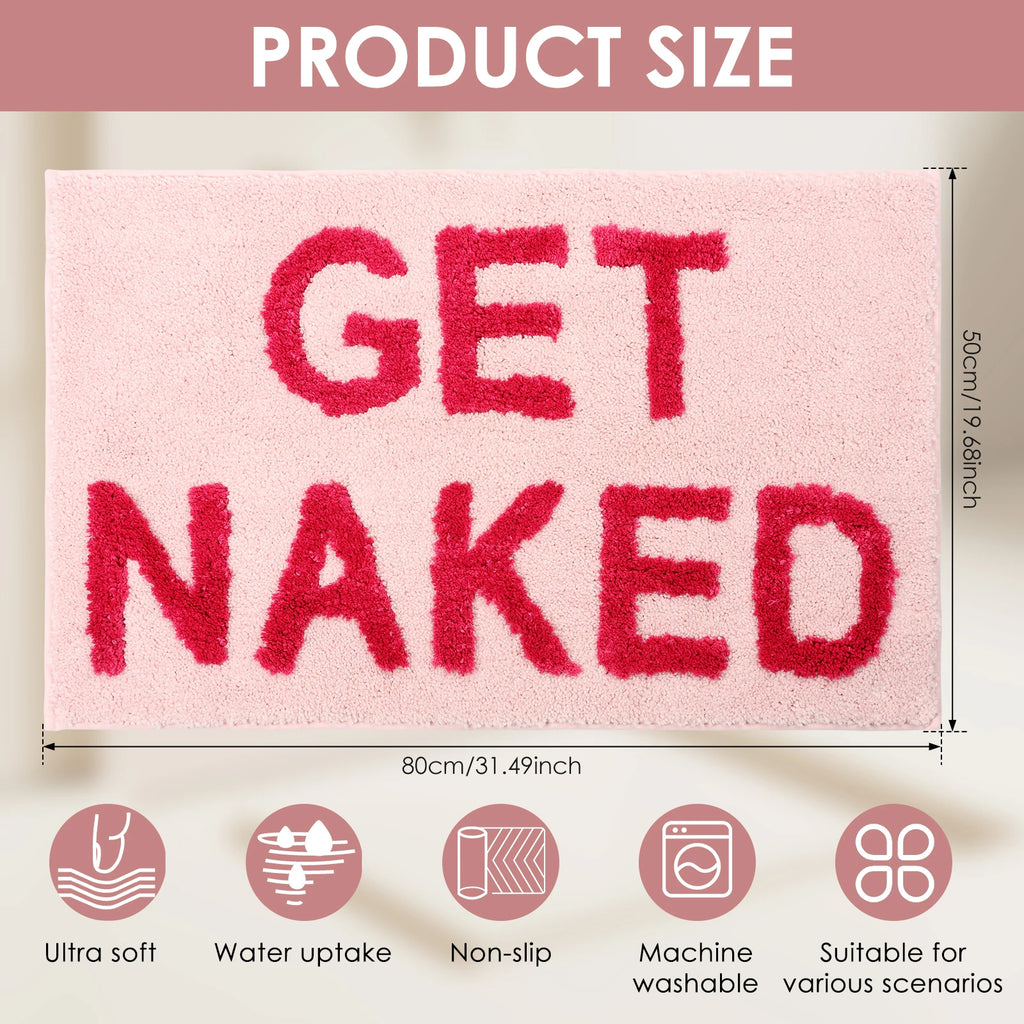 Bath Mat Polyester Absorbent Floor Mat 50x80 CM Funny Bathroom Rug Comfortable Anti Slip Shower Door Mat for Home Decoration