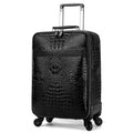 New Men Crocodile Pattern cowhide luggage sets cabin travel bags on wheels business trolley suitcase borading box with handbag