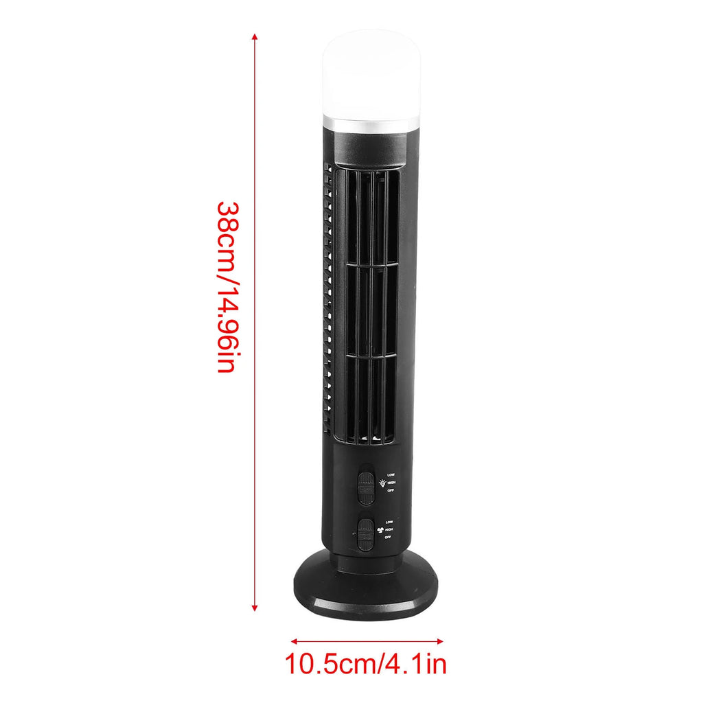 Portable USB Desktop Cooling Fan With Light Mute Bladeless Desk Fan For Home Bedroom/Office Compact Desktop