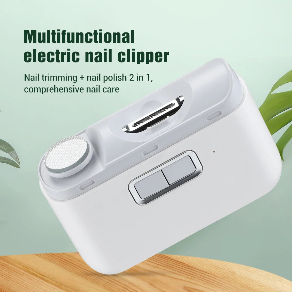 Nail Clipper Electric Manicure Nail Trimmer With Light for Adult Baby Finger Toe Scissors Pedicure Thick Nails Cutter Sharpener