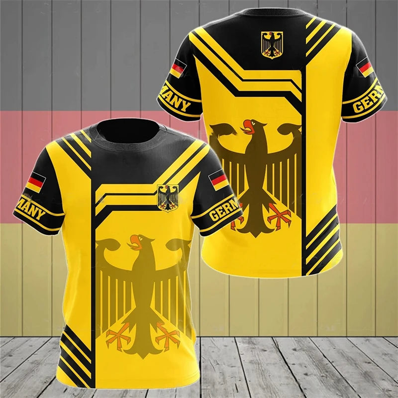 GERMANY T Shirt For Men German National Emblem Print T-shirts Ropa Hombre Summer O-neck Short-sleeved Tops Casual Unisex Tees