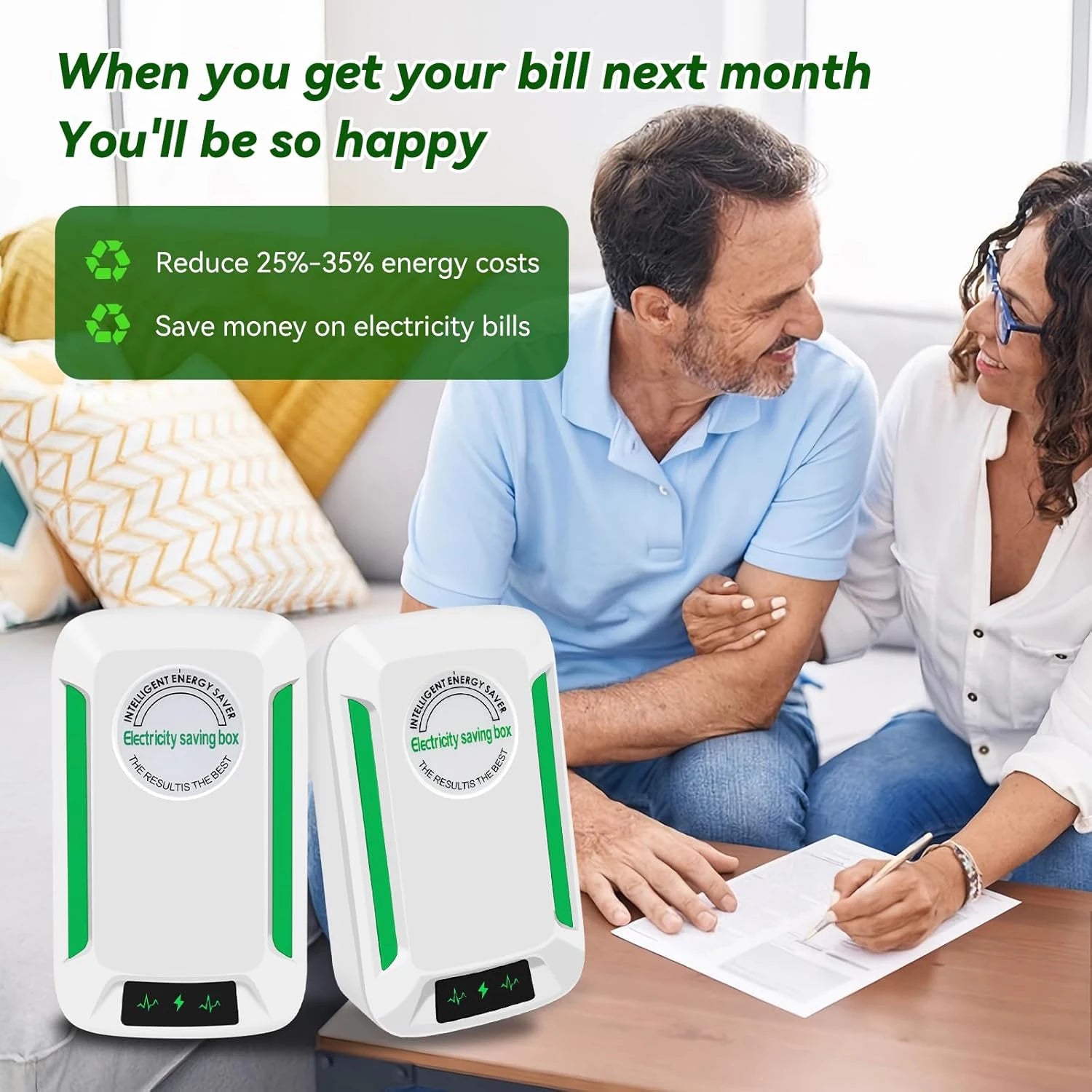 GITFOS Electricity Energy Saver Power Save 90V-250V Home Office Energy Saving Plugs US/UK/EU Stable Voltage Electricity Save Box