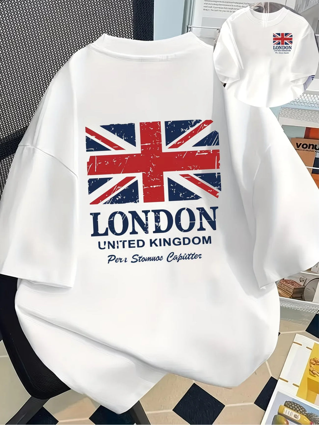 British Flag London United Kingdom Graphic T Shirt Men Women Summer Short Sleeve Casual Vintage UK Souvenir Streetwear Tops