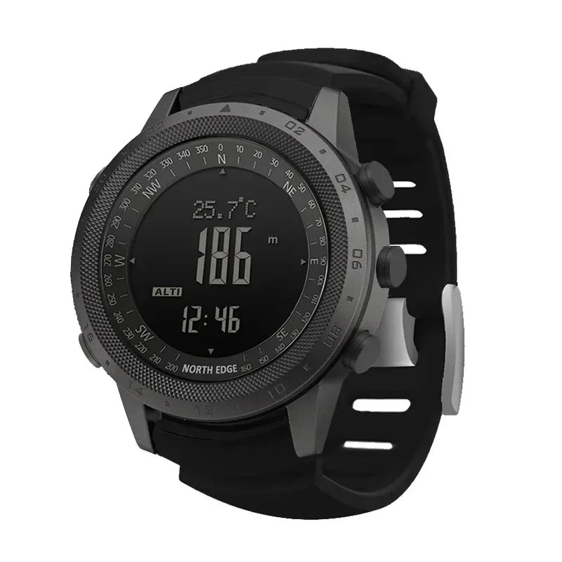 NORTH EDGE DESERT Men Digital Watch Outdoor Sports Running Swimming Outdoor Sport Watches Altimeter Barometer Compass WR50M