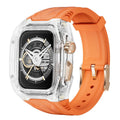 RICHARD Mile Watchband for iWatch Series 10/Ultra2, 46mm 49mm 45mm 44mm 42mm, Crystal Case + Silicone Strap for Series 9/8/7/SE2