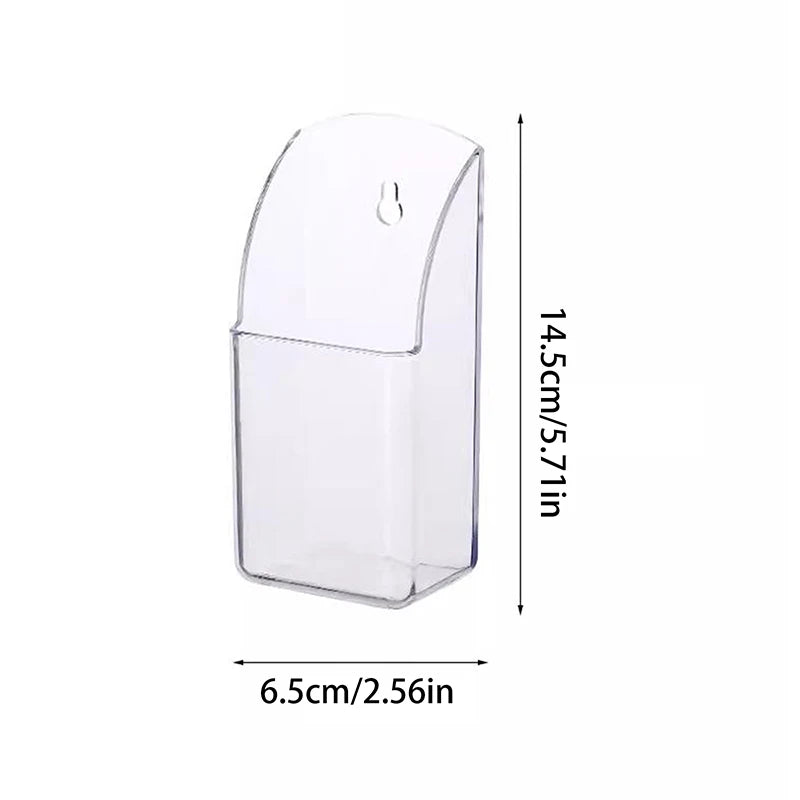 Home Storage Organization TV Air Conditioner Remote Control Holder Phone System Case Acrylic Hung On The Wall Mount Storage Box