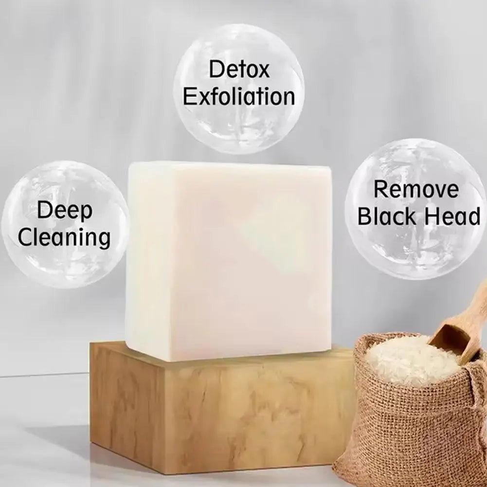 Rice Milk Soap Original Wholesale Handmade Soap Milk Rice Soap Moisturizing and Oil Control Body Faces Cleaning1/2/3PCS