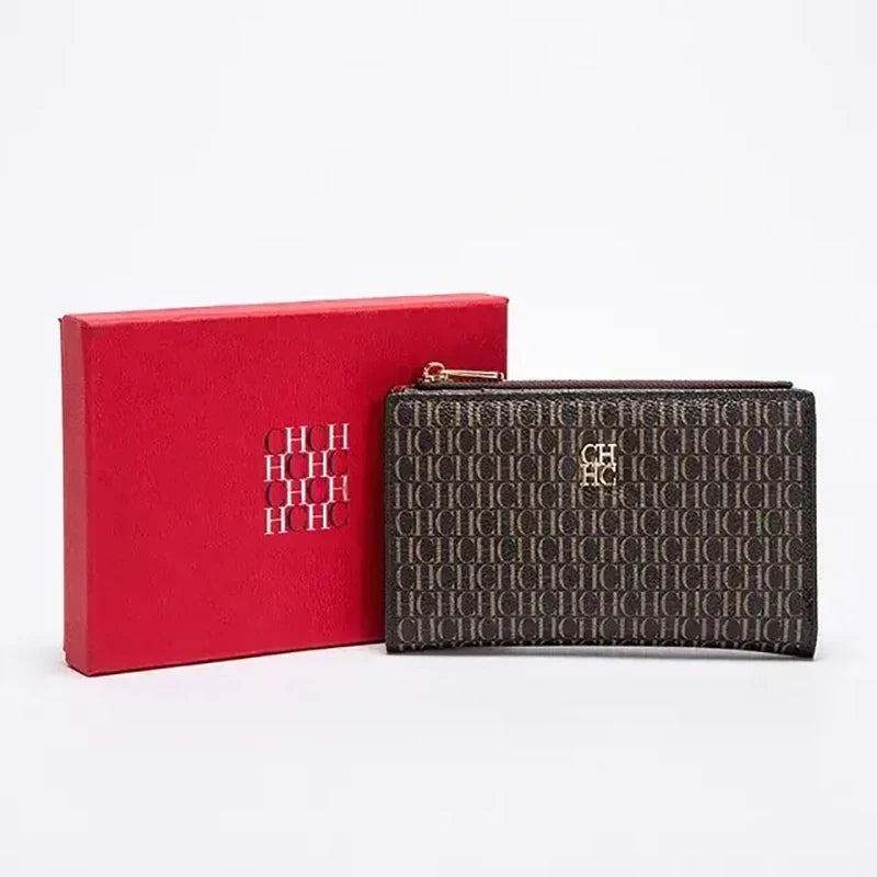 CH Exquisite Compact Portable High-quality Wallet With A High-end Feel Light Luxury Women's Cartoon Pattern Printed Wallet