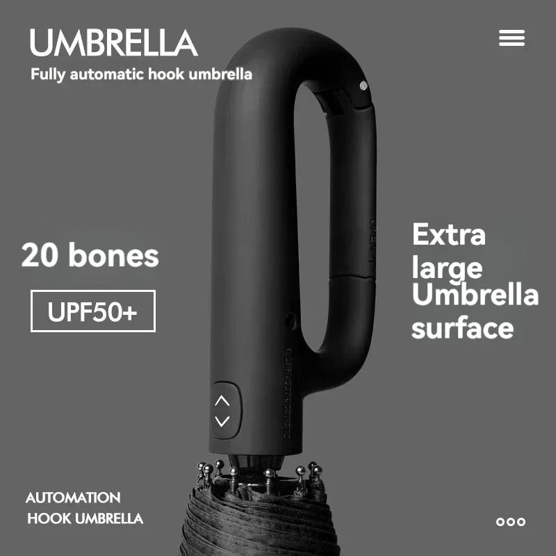 2025 New Automatic Umbrella, Enlarged Umbrella Surface Diameter 125CM Windproof And Rainproofs Carabiners Design Easy To Places.
