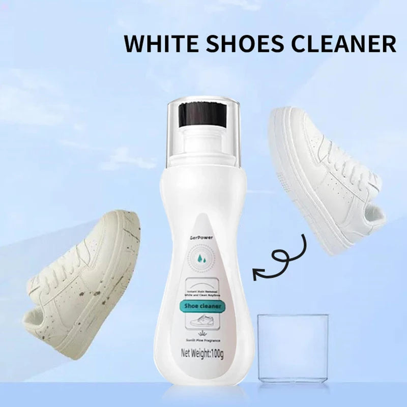100ml White Shoe Cleaner Shoes Whitening Cleaner Sneaker Household Cleaner Strong Decontamination Foam Type Dry Cleaning Agent
