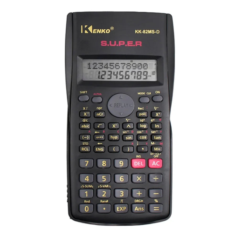 12 Digits Display Scientific Calculator 2-Line Screen Multifunctional 240 Functions Calculator Portable Simple Operation