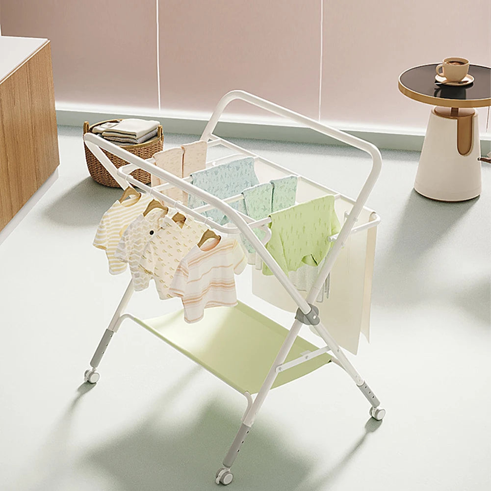 Mobile Folding Changing Table Changing Station with Storage Basket Changing Table for Nappy Changing, for Newborns and Toddlers
