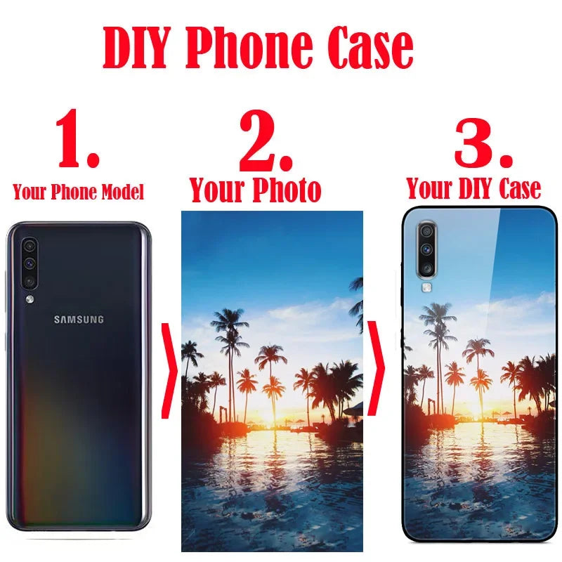 Customized DIY Glass Case For Redmi 15 4G 5G Hard Tempered Back Cases for Xiaomi Redmi15 Personal Designed Phone Cover Funda
