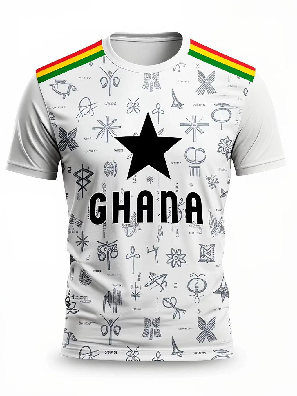 Ghana National Team Jersey, Ghana Team Fan Style, Suitable for Training and Matches, Suitable for All Seasons