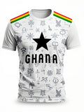 Ghana National Team Jersey, Ghana Team Fan Style, Suitable for Training and Matches, Suitable for All Seasons