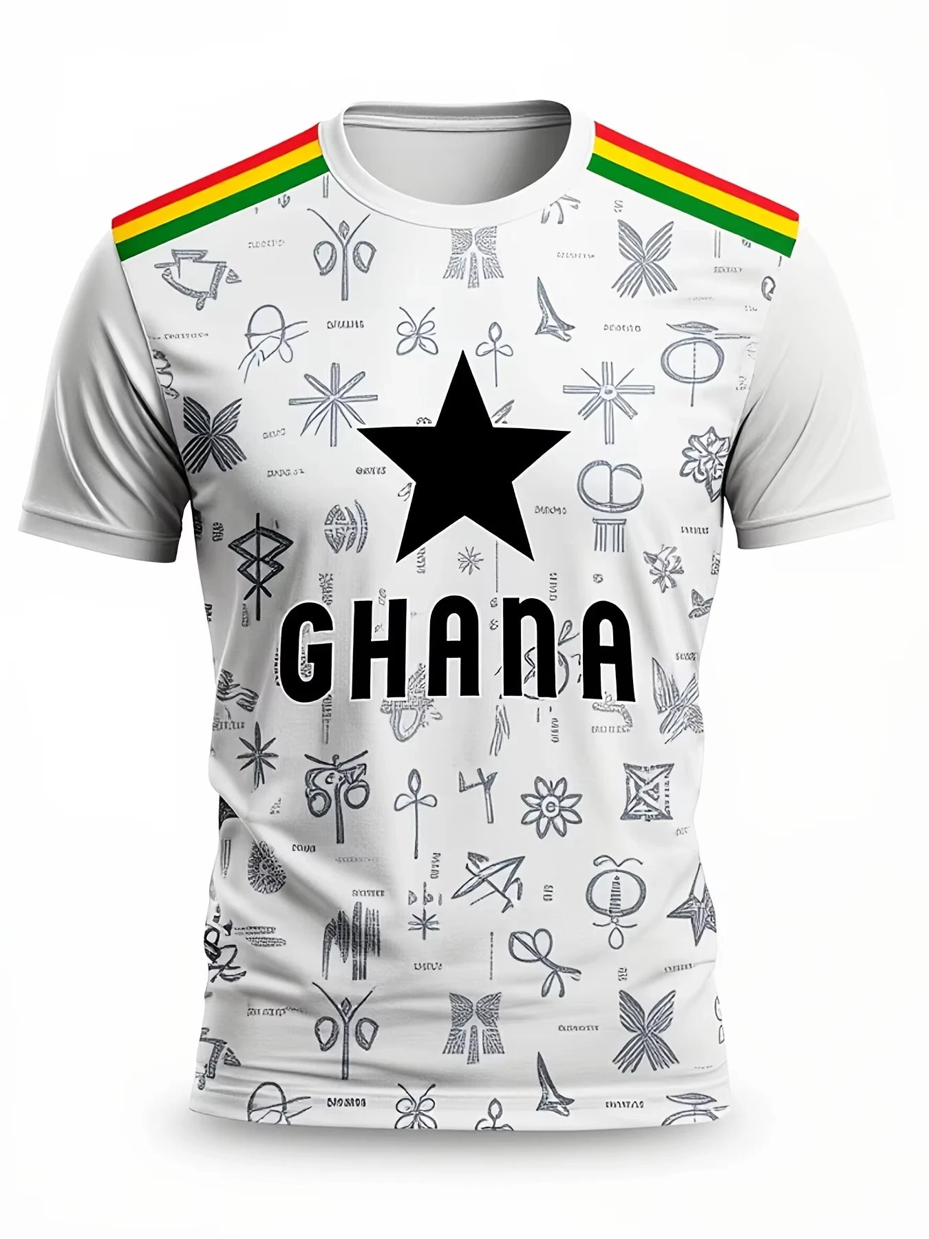 Ghana National Team Jersey, Ghana Team Fan Style, Suitable for Training and Matches, Suitable for All Seasons