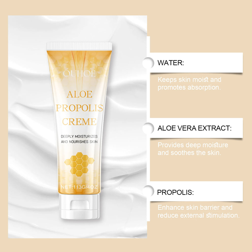 Aloe Propolis Moisturizing Cream Soothing Repairs Nourishing Wrinkles Remover Rejuvenating Brightening Face & Body Cream