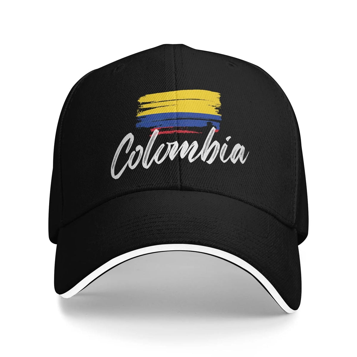 Summer Casual Baseball Cap Colombia Flag Fingerprint Outdoor Sport Trucker Hat For Unisex-Teens Hot Sale  Fashion Baseball Caps