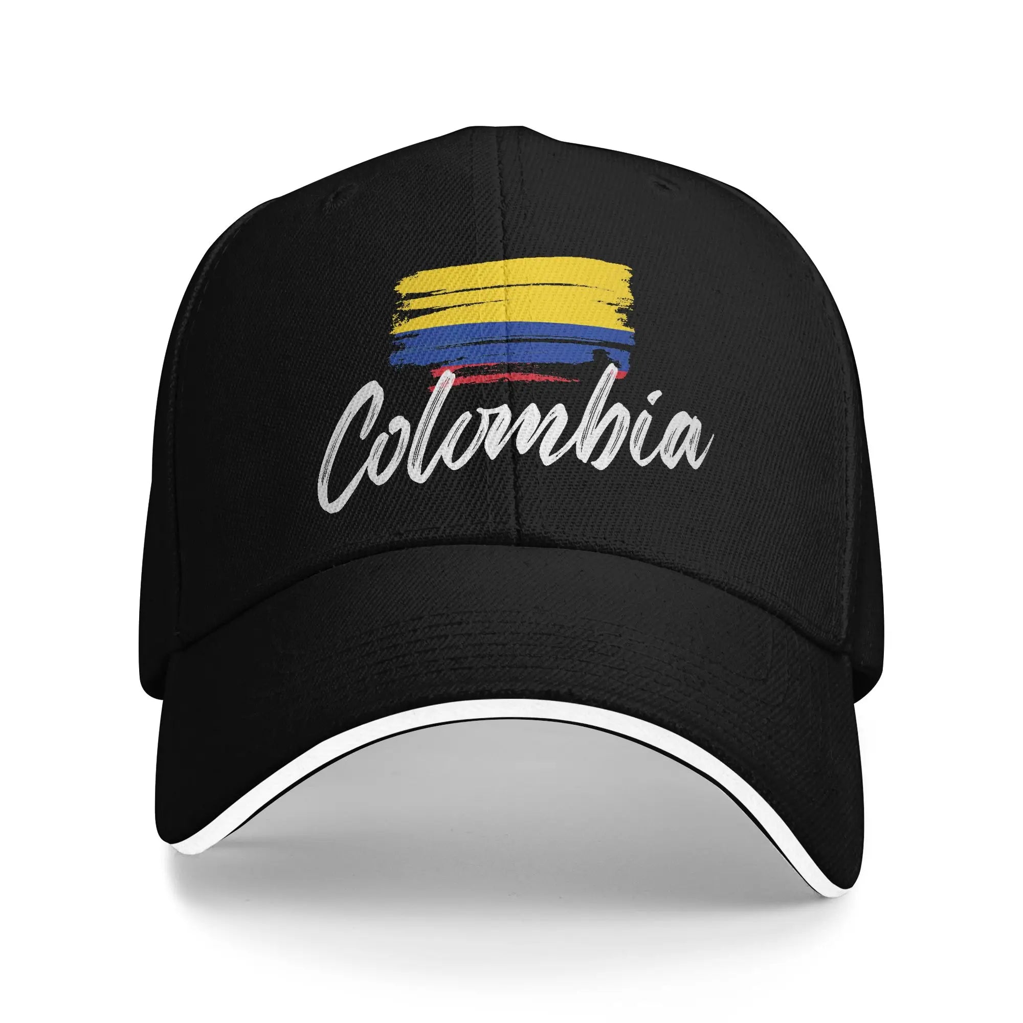Summer Casual Baseball Cap Colombia Flag Fingerprint Outdoor Sport Trucker Hat For Unisex-Teens Hot Sale  Fashion Baseball Caps