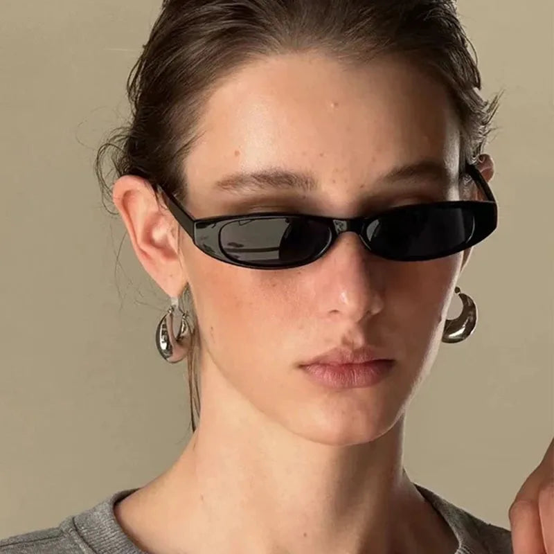 Y2K Classic Vintage Small Frame Sunglasses Women For Men Luxury Brand Design Sun Glasses Punk Popular Hip Hop Oval Shades UV400