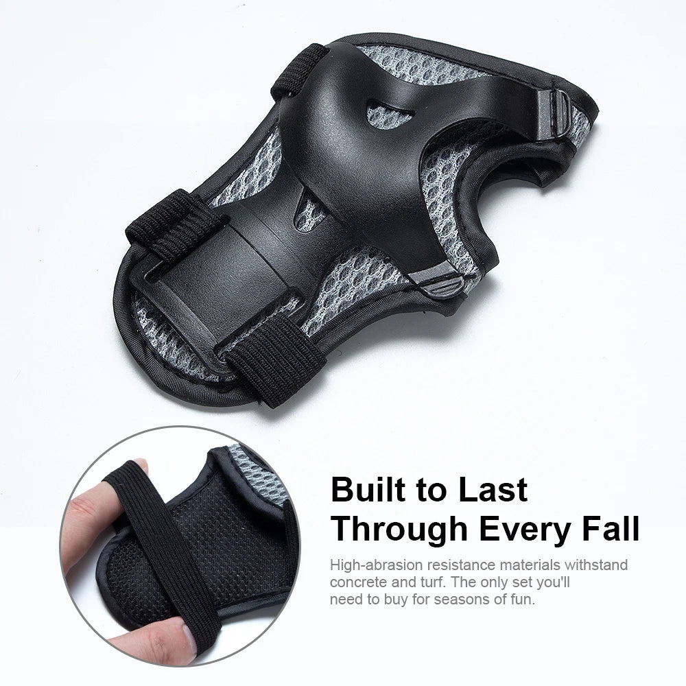 7 Pcs Kids Protective Gear Set, Roller Skating Helmet & Pads for Boys and Girls, Knee Elbow Wrist Guards for Skateboard Scooter