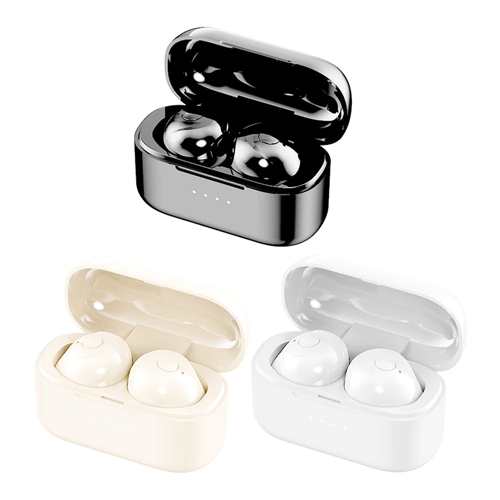 Mini Invisible Headphones Bluetooth-Compatible 5.4 Earphones Noise Reduction Tiny Discreet Hidden Earphones for Music Home Work