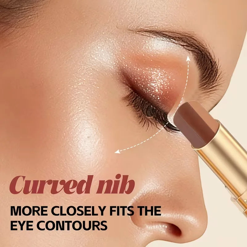 3-in-1 Cream Eyeshadow Stick Matte & Shimmer, Smooth Easy Apply Long Lasting Multicolor Eye Shadow for Daily Makeup