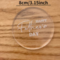 Happy Mother's Day / Father's Day Acrylic Cookie Embosser Stamp - Fondant Cake Decorating Tool for Baking DIY Gifts