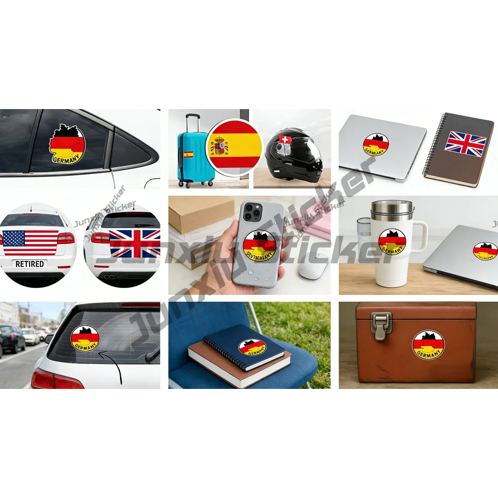 Ghana Flag Sticker Oval-shaped White and Black Country Unique Trunks Laptops Waterproof Scratch Resistant Auto Accessories