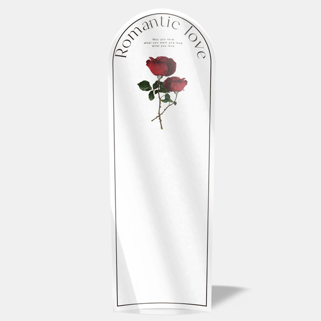 20pcs Valentine'S Day Rose Straight Tube Single Tube Bag Fresh Flower Packaging, Transparent Floral Bouquet Diy Packaging Bag