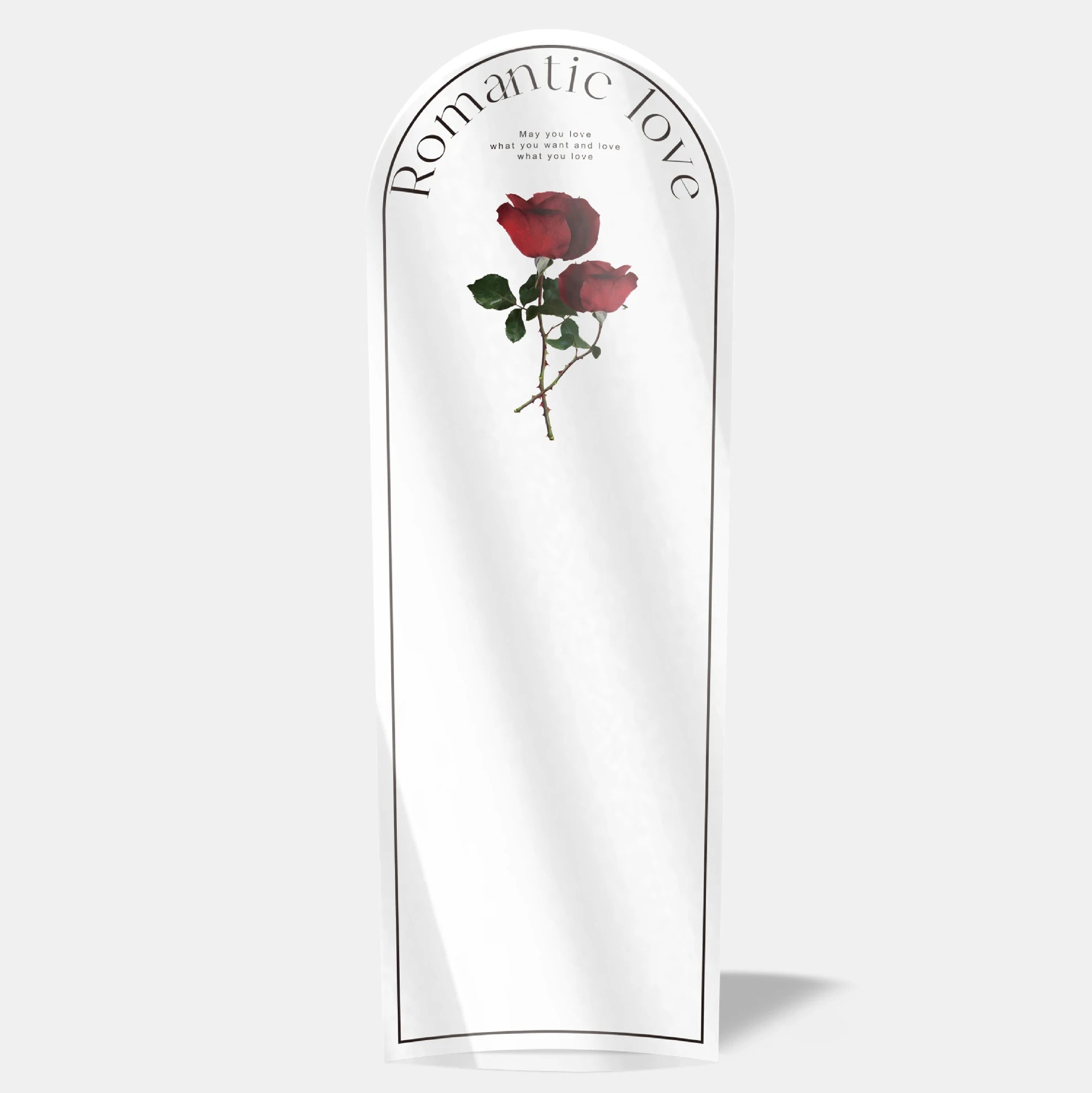 20pcs Valentine'S Day Rose Straight Tube Single Tube Bag Fresh Flower Packaging, Transparent Floral Bouquet Diy Packaging Bag