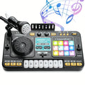DJ Mixer for Kids, Toddler DJ Mixing Table with DJ Turntable, Game Mode, Light & Speed Control and Microphone, Gifts for 3 4 5 6