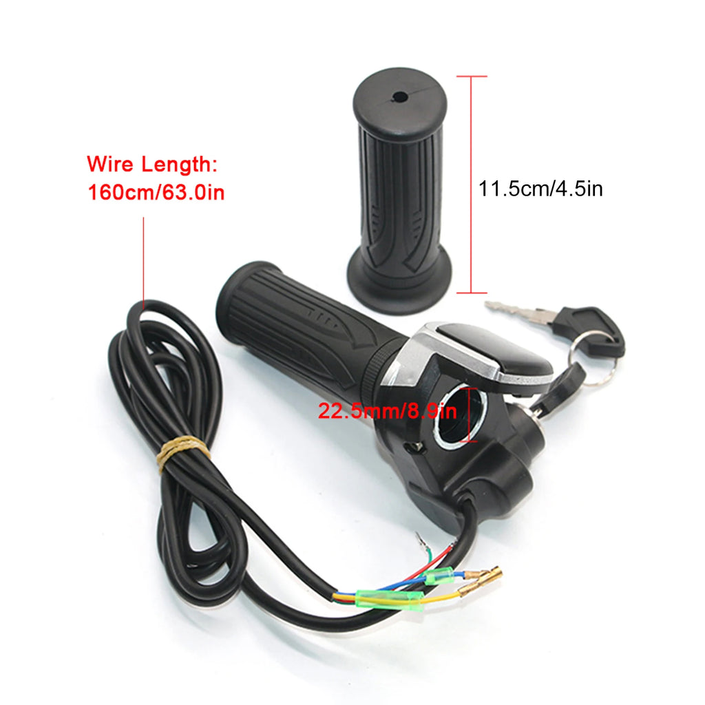 24V/36V/48V Electric Bike Twist Grip Throttle with LCD Battery Display Electric Bicycle Throttle Grip with Power Indicator