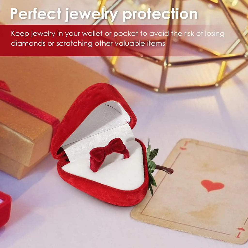 Strawberry Ring Box For Valentine's Day, Wedding, Engagement And Proposal Gift