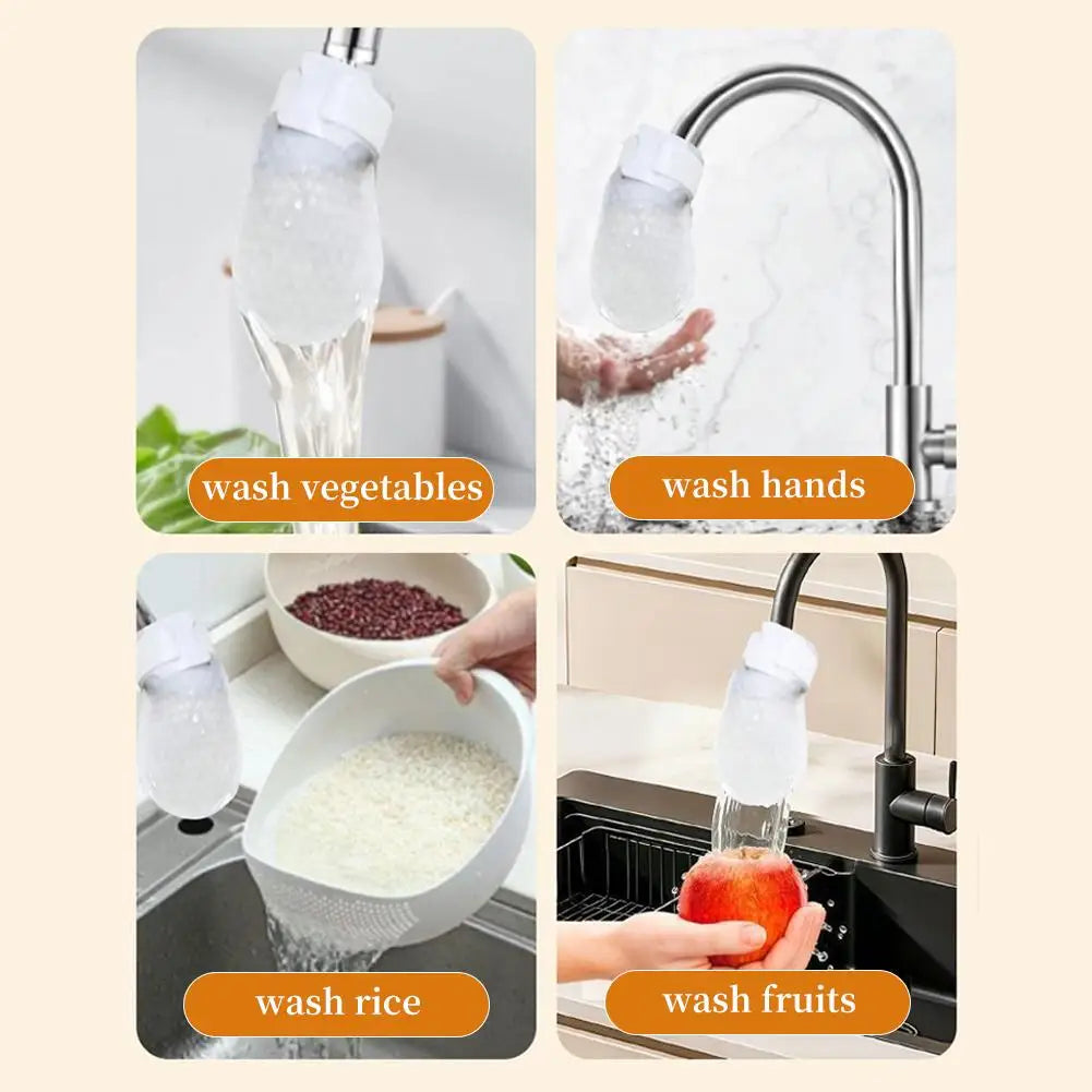 50/100Pcs Faucet Filter Cotton Bags Anti-splash Removes Sand Filters With T-strap For Tap Water Rust Removal