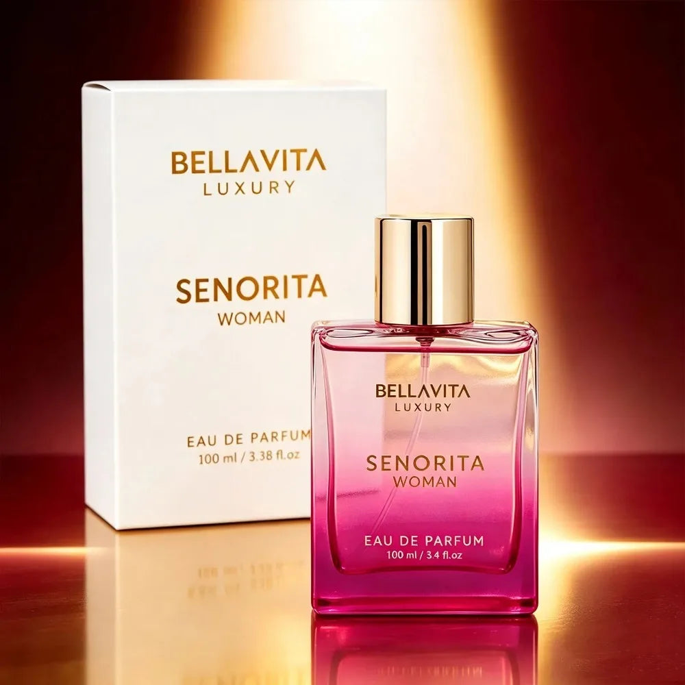 BellaVita Senorita Eau de Parfum for Women 100ml Long Lasting Floral Fruity Perfume Spray Elegant Feminine Fragrance Gift