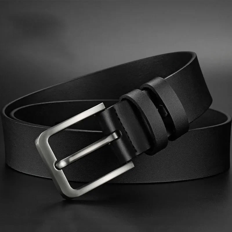 Business Leisure Men's Alloy Square Pin Buckle Belts Male Famous Brand Luxury Designer Synthetic Leather Jeans Belts for Men