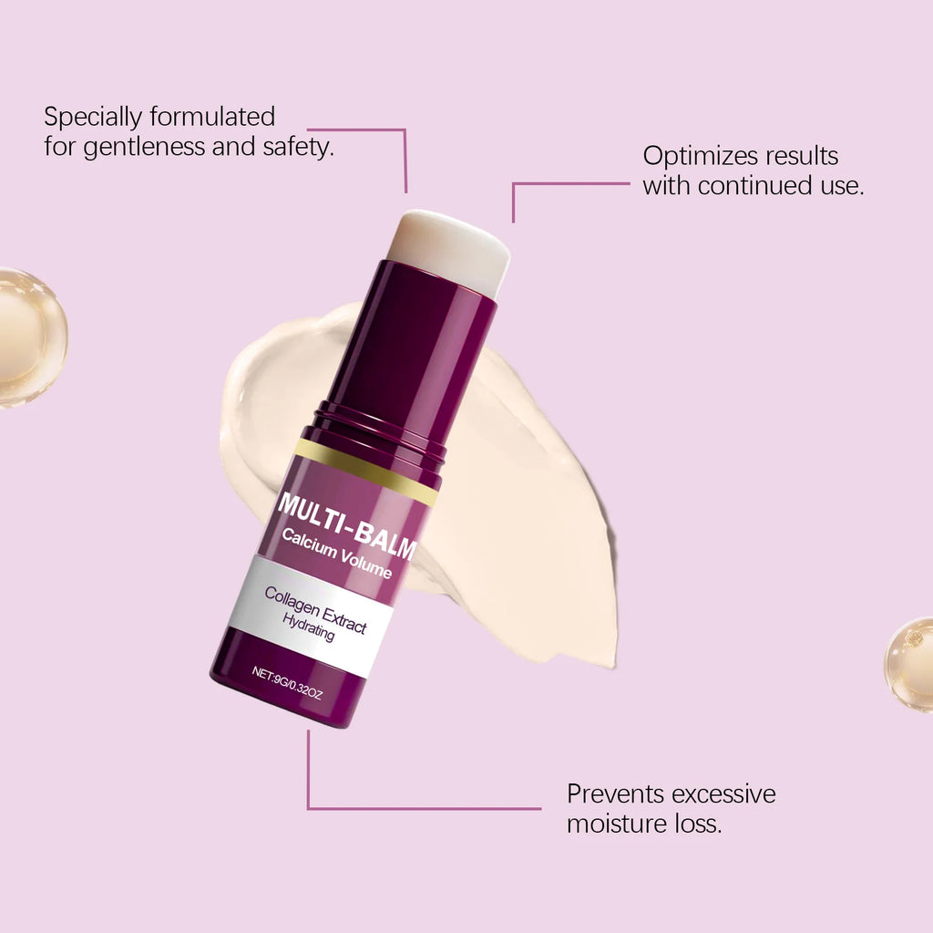 Anti-Aging Balm Calcium Solid Cream Stick Deep Moisturizing Repair Balm for Face Reduce Wrinkles Soothes Dry Skin Daily Skincare