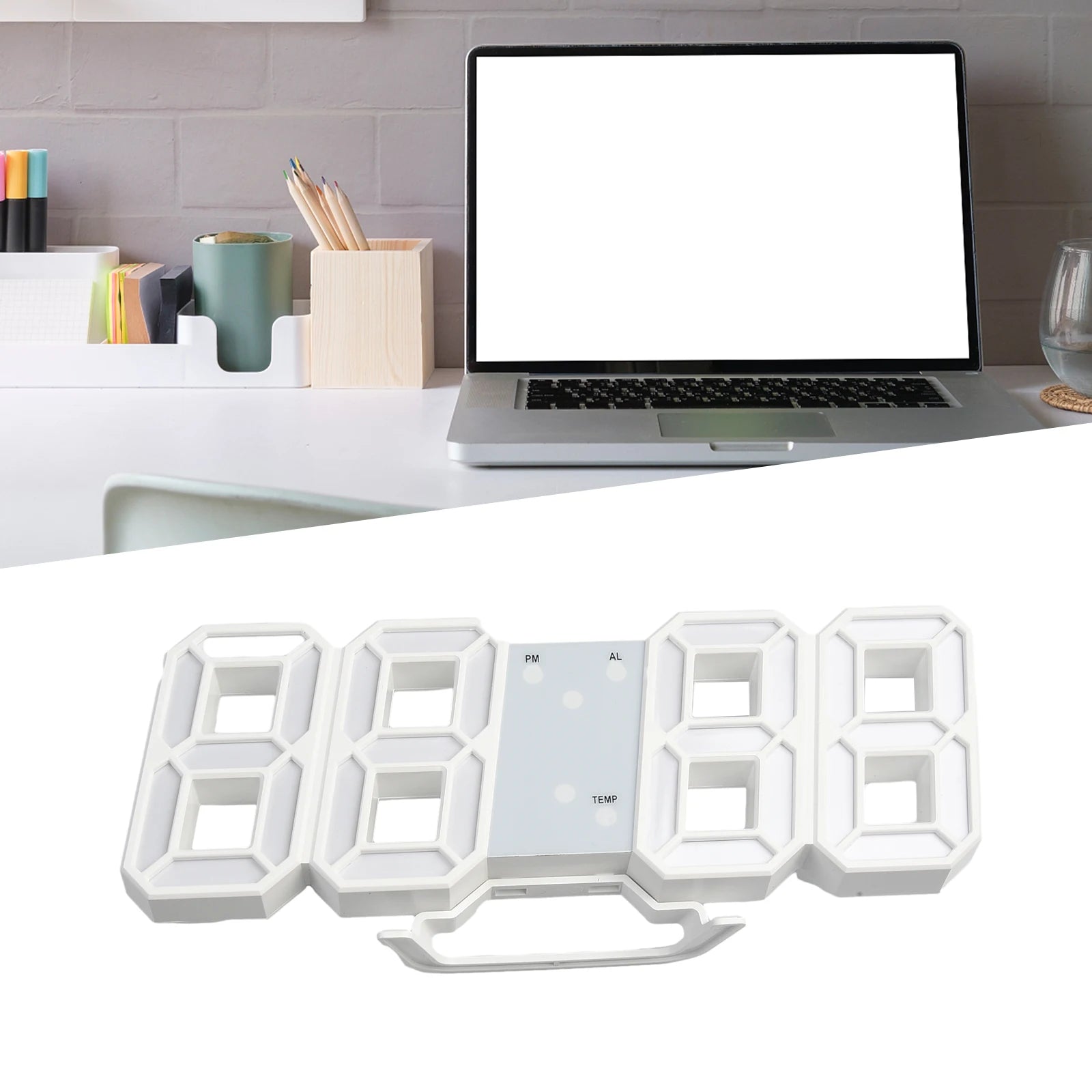 Home Wall Clocks 3D Modern Digital LED Wall Clock 24/12 Hour Display Timer Alarm Home USB  Alarm Clocks Decoration For Bedroom