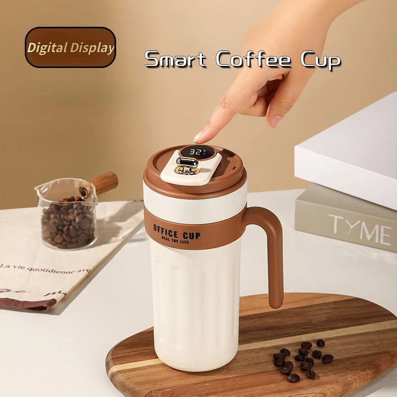 Xiaomi 650ml Smart Coffee Thermos Mugs Stainless Steel 316 Vacuum Flasks Temperature Display Portable Coffee Cups with Handgrip