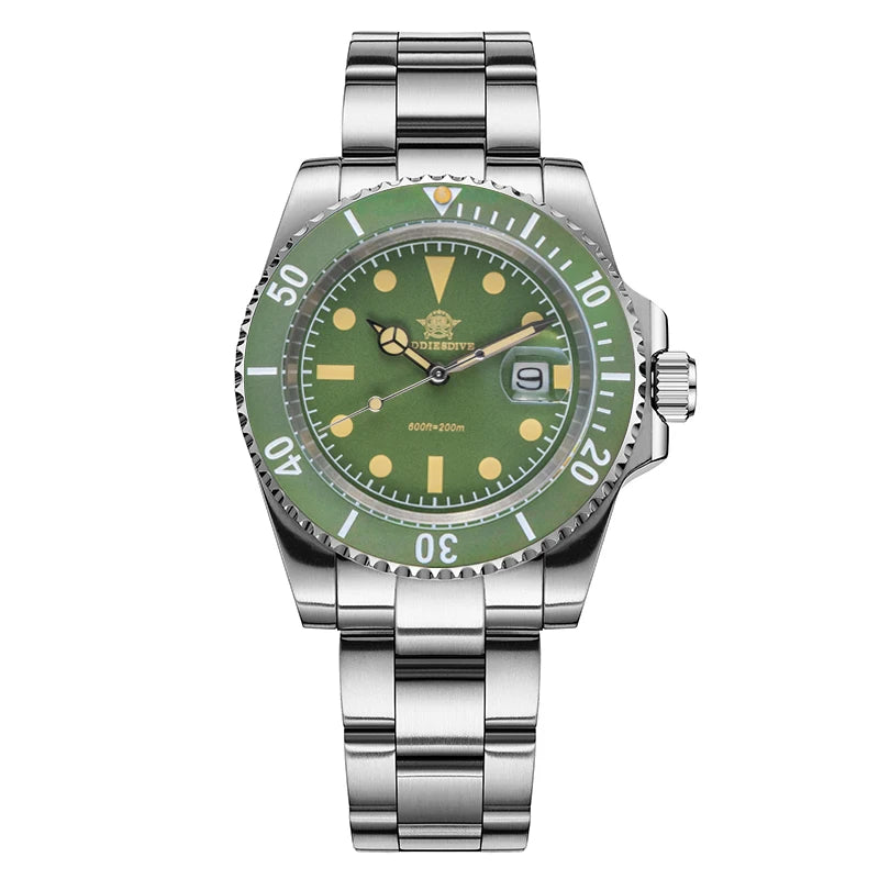 ADDIESDIVE 41mm Stainless Steel Watches Mens Business Leisure Quartz Watch Waterproof Ourdoor Sports 200M Dive WristWatch AD2054