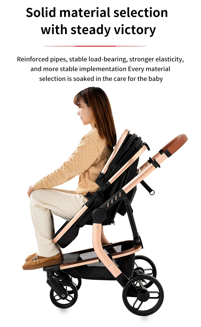 Baby Stroller Lightweight Strollers Luxury Baby Cars Baby carriage Stroller 3 in 1 Newborn Mother Kids Stroller Folding Stroller