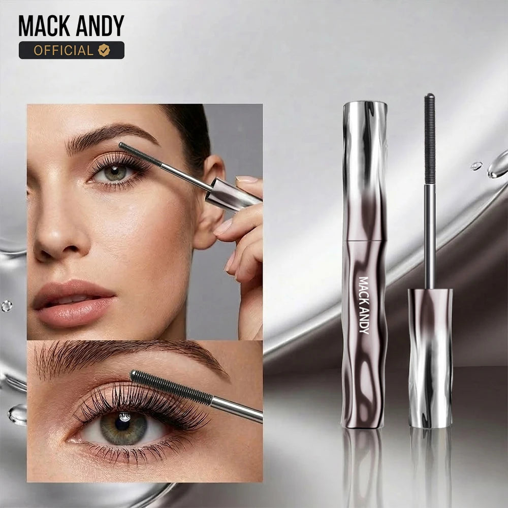 MACK ANDY Original Mascara Volumizing & Lengthening Mascara Washable Longwear & Smudge Resistant Make Up Blackest Black Eyelash