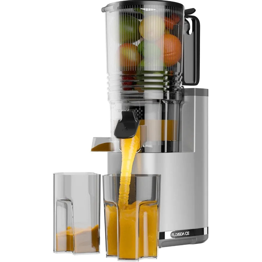 Cold Press Juicer with 6.5Inch Extra Large Feed Chute for Efficient Juice Extraction from Whole Vegetables and Fruits HandsFree