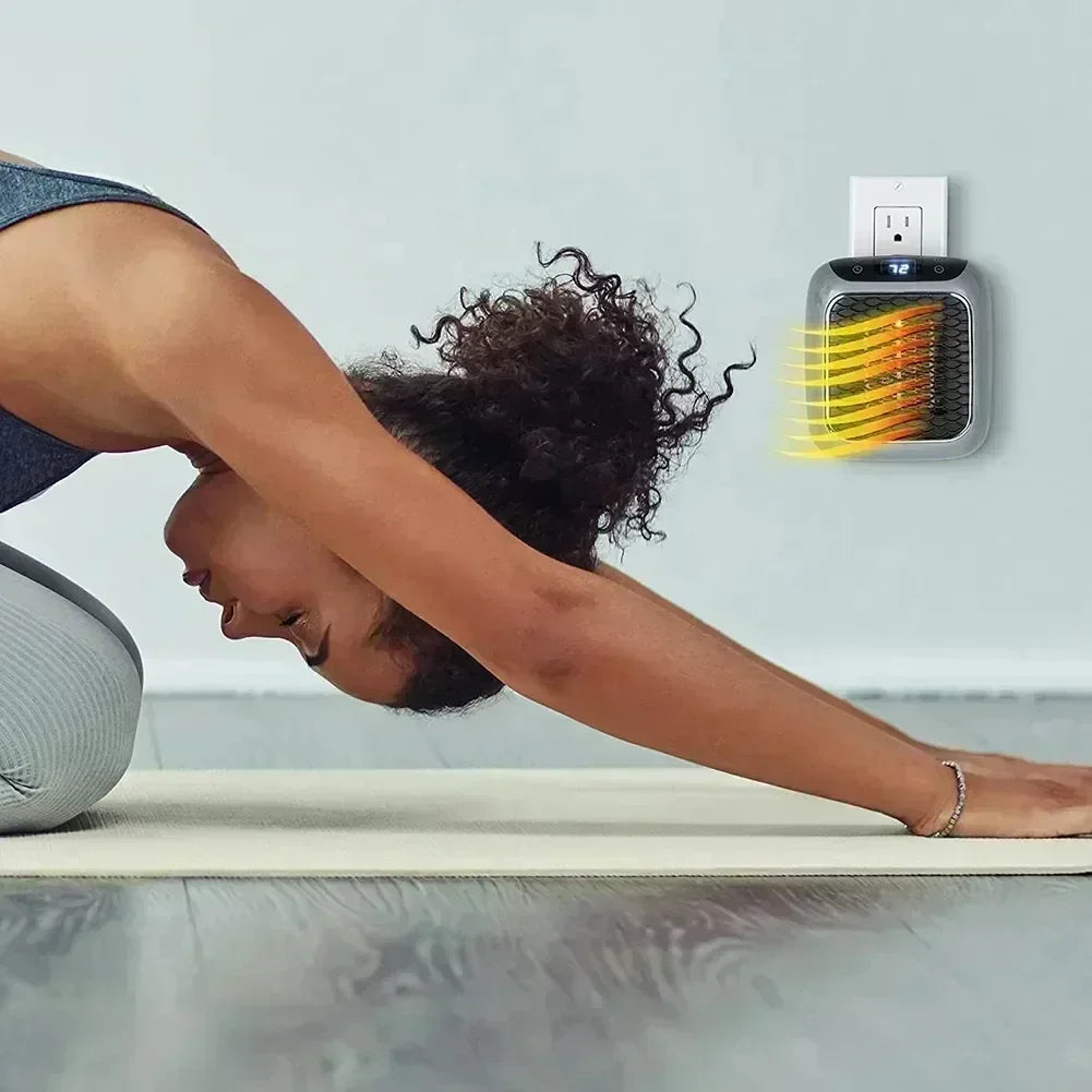 800W Mini Heater, PTC Ceramic Fast Heating Bathroom Heater with Remote Control, Wall Mounted Electric Heater for Indoor Use