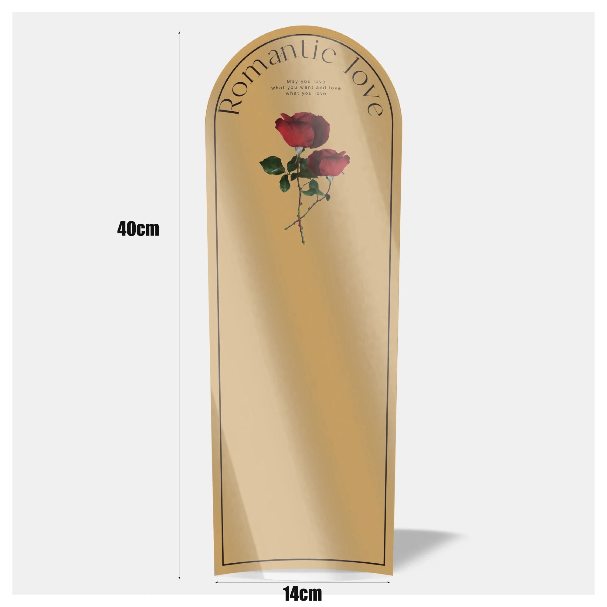 20pcs Valentine'S Day Rose Straight Tube Single Tube Bag Fresh Flower Packaging, Transparent Floral Bouquet Diy Packaging Bag