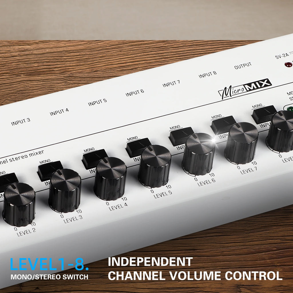 Audio Interface G-MARK MIX8 For the Guitarist Vocalist Podcaster Producer High Fidelity Studio Quality Recording