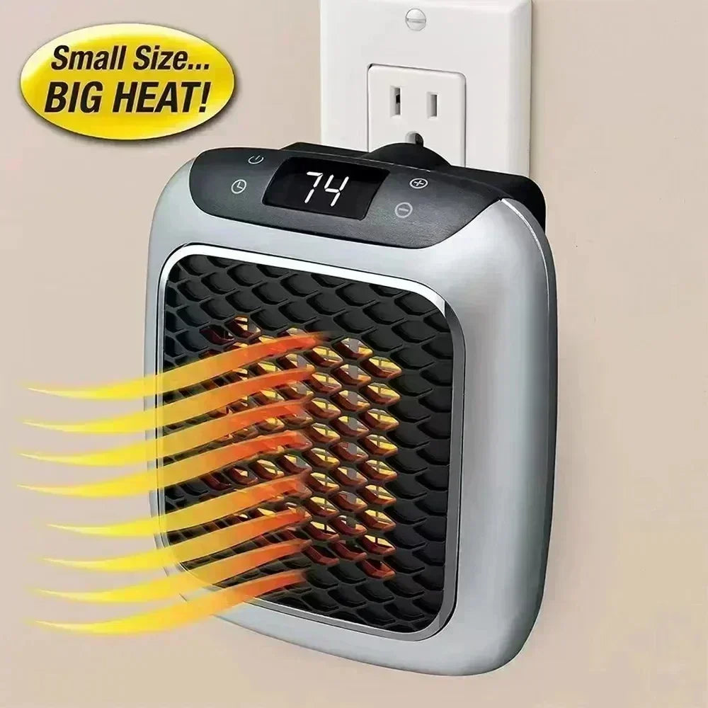 800W Mini Heater, PTC Ceramic Fast Heating Bathroom Heater with Remote Control, Wall Mounted Electric Heater for Indoor Use