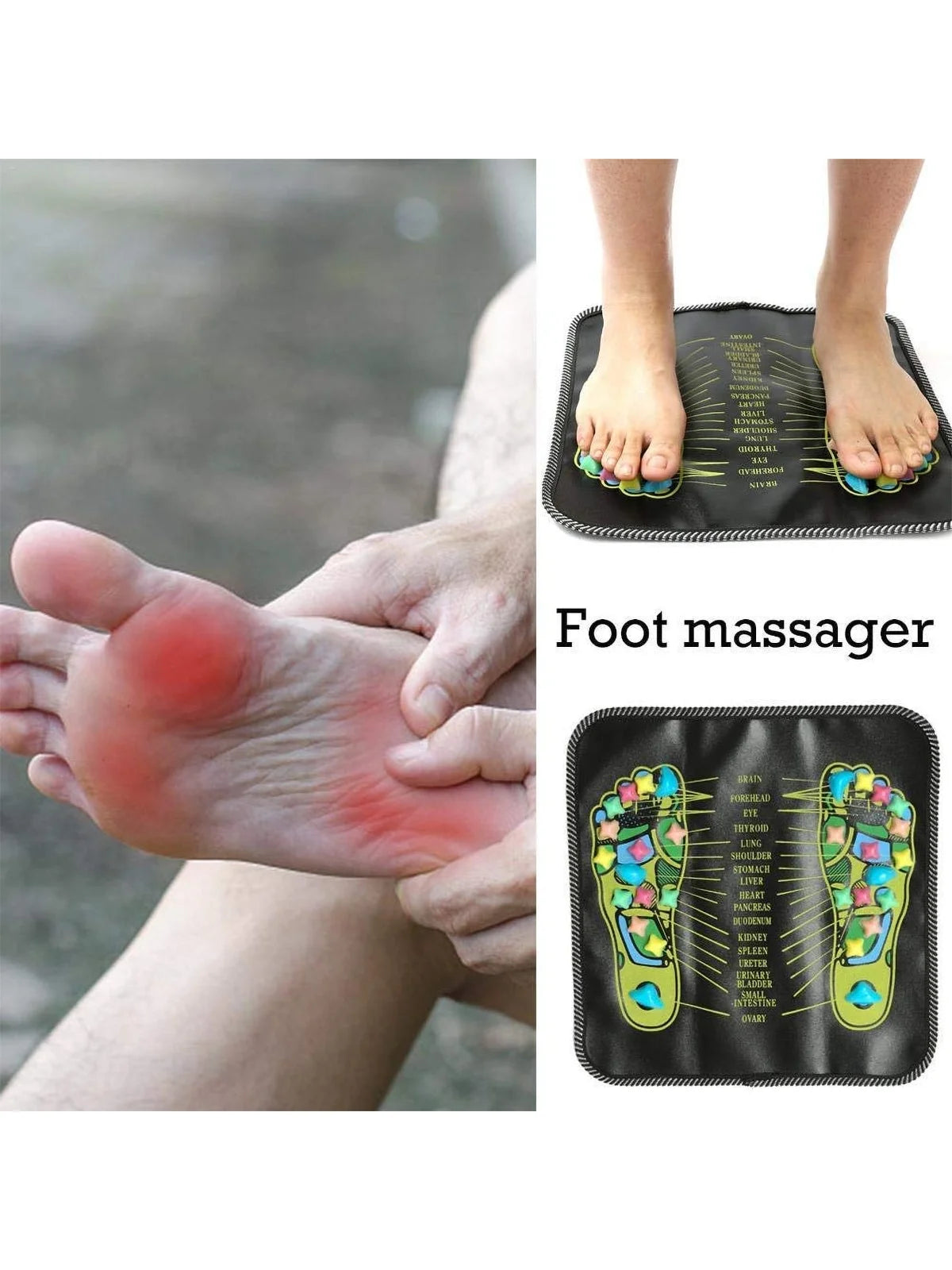 1PC Autumn and Winter Acupressure Plate Foot Massager  Imitation Pebble Foot Massage Pad  Foot Massage Wonder
