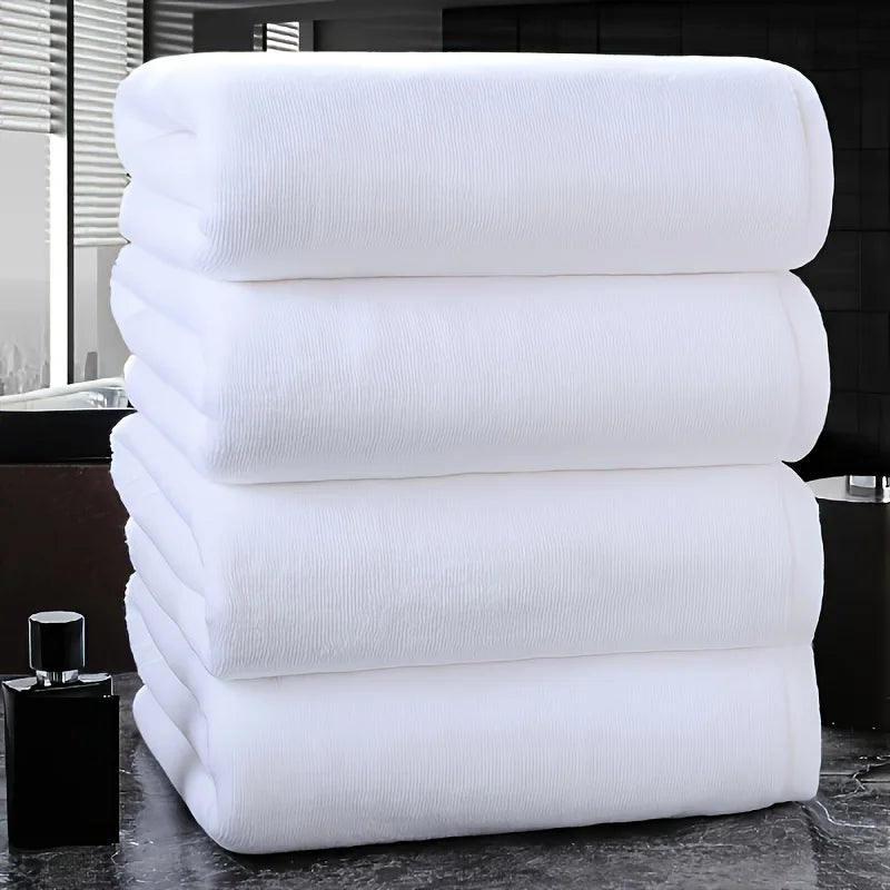 4pcs/set Extra large soft bath towel! Highly absorbent, fast drying 400GSM high-density polyester blend